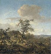 Jan Wijnants Landscape with a hunter and other figures. France oil painting artist